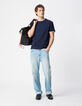 Marine T-Shirt Bio-Baumwolle mit Relief-3