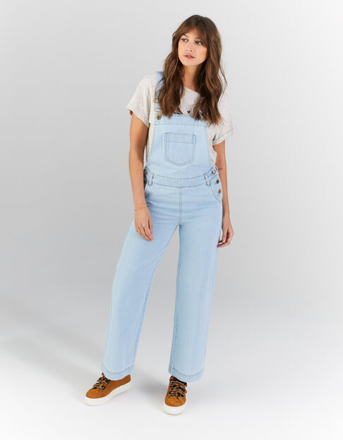 Salopette large en jean bleu I.Code