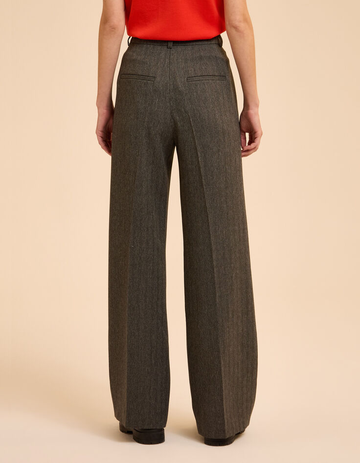 Pantalon de tailleur noir motif chevrons I.Code-3