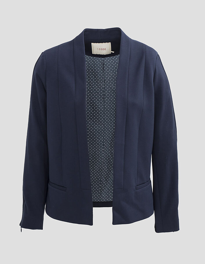 I.Code navy Milano knit suit jacket - I.CODE