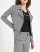 Veste noire esprit motard à motif pied de poule I.Code-4