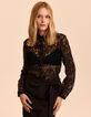 Blusa manga larga negra encaje I.Code-2