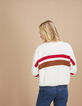 Jersey blanco roto de rayas rojo y caramelo I.Code-3