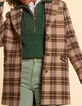 Manteau camel motif carreaux I.Code-2