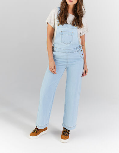 Salopette large en jean bleu I.Code
