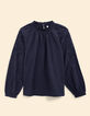 Blusa azul marino bordados mangas I.Code-6