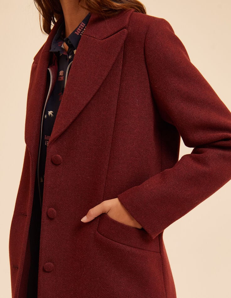 I.Code burgundy long coat-1 I.Code burgundy long coat-1