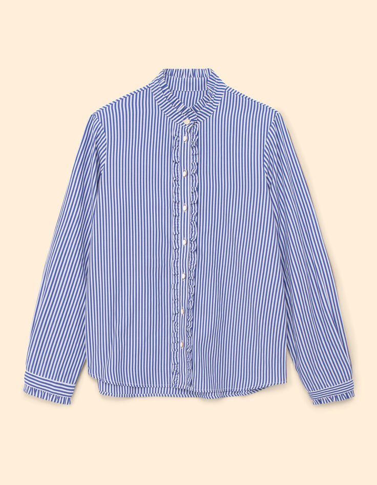 I.Code authentic blue striped shirt-8