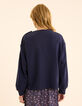 Marine sweater geborduurd hart I.Code-5