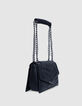 THE 1. Tasche schwarz gestepptes Leder Gr&ouml;&szlig;e M Damen-5