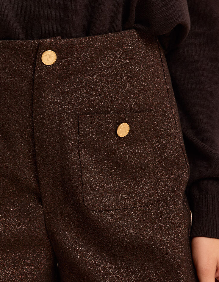 Bronzefarbene Shorts mit aufgesetzten Taschen I.Code-4