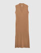 Vestido largo arena punto ochos l&uacute;rex I.Code-5