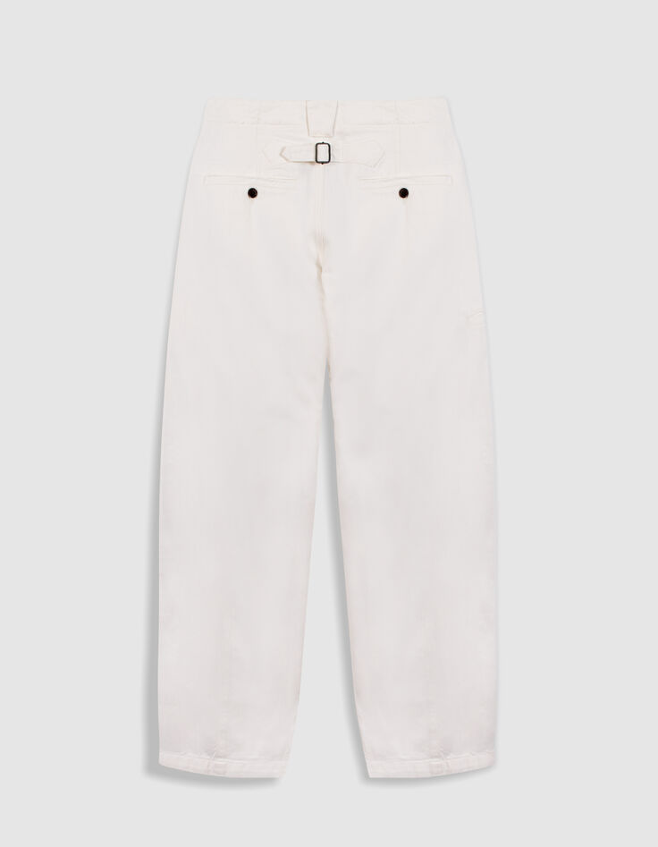 Barrel Jeans White Herren mit Knopfleiste-8
