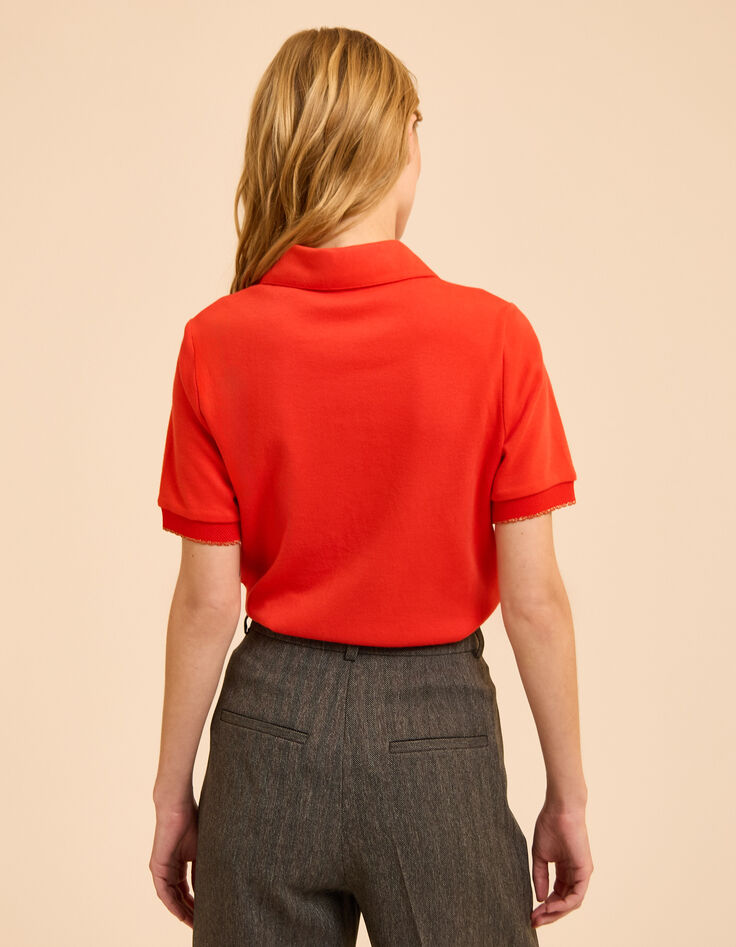 Rode top tricot hemdkraag I.Code-4