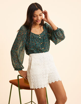 Blusa verde frutas verano I.Code
