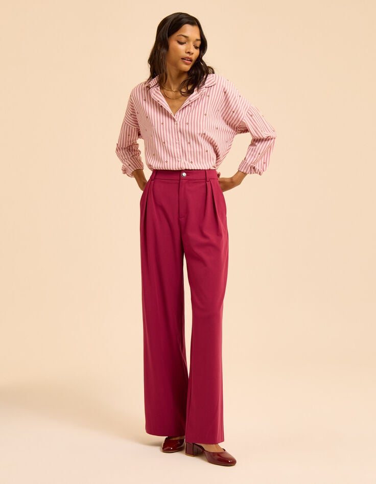 Pantalón de traje ancho rosa I.Code-1