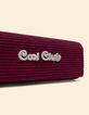 Etui &agrave; lunettes bordeaux velours c&ocirc;tel&eacute; brod&eacute; I.Code-3