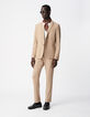 Dunkelbeige Seersucker-Anzugjacke TRAVEL SUIT Herren-7