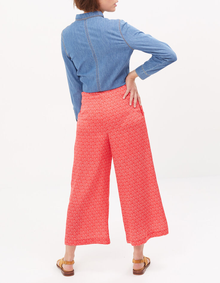 I.Code poppy minimalist print wide trousers-2 I.Code poppy minimalist print wide trousers-2
