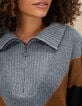 Pull noir, fauve, gris en tricot à col camionneur I.Code-4