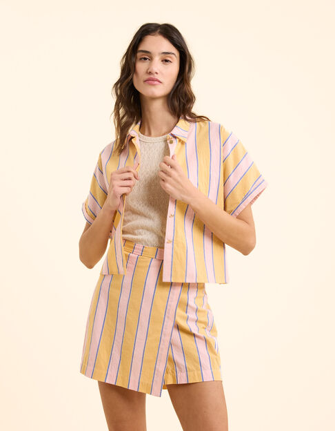 Falda pantalón amarilla rayas I.Code