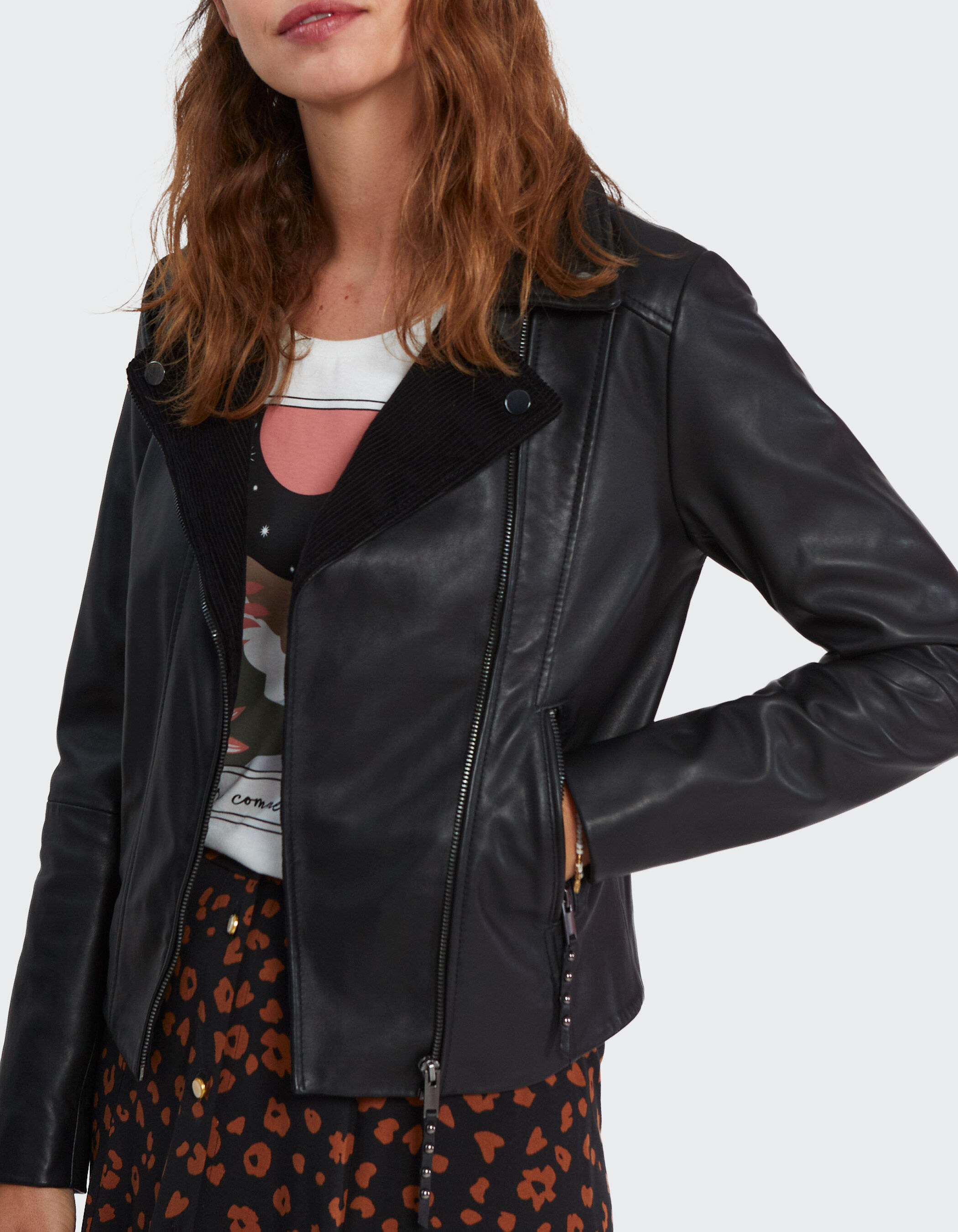 Esprit leather biker jacket hot sale
