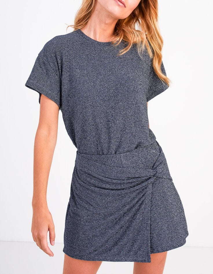T-shirt night blue bio met glitters I.Code-2 T-shirt night blue bio met glitters I.Code-2