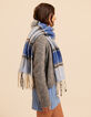 Echarpe bleue motif rayures I.Code-2