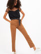 Pantalon fluide sable à ceinture pois et palmiers I.Code-1