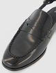 Schwarze Damen Leder Slingback Loafers-4