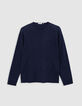 Marineblauer Feinstrick-Pullover f&uuml;r Herren mit Rollkanten-6