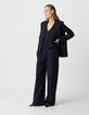 Marineblauer weiter Damenblazer Milano-Strick-5