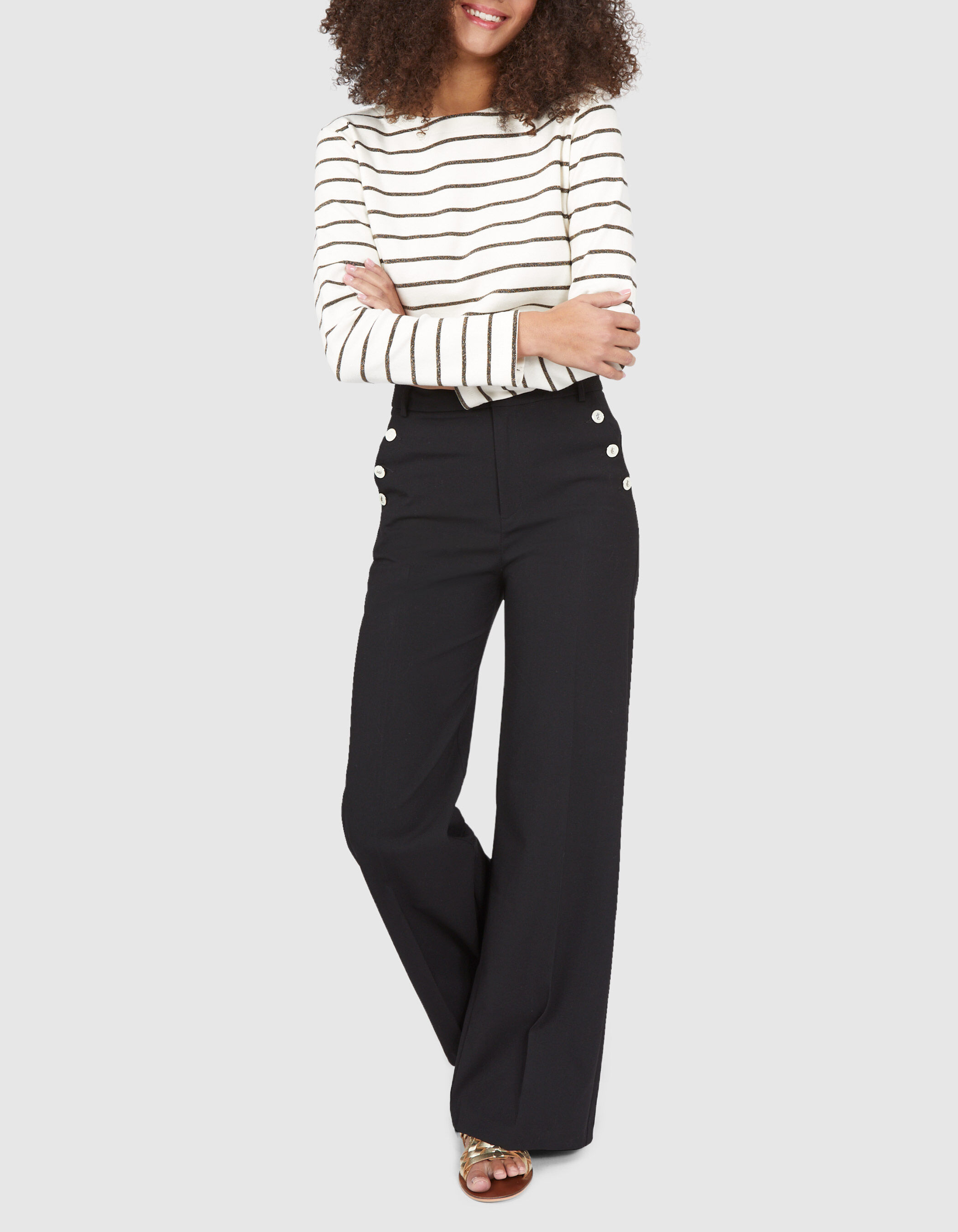 Pantalon ancho store negro