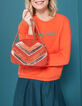 Sweat spicy orange à message floqué I.Code-1