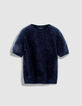 Navy Pullover Damen aus geb&uuml;rstetem Kaschmir-5