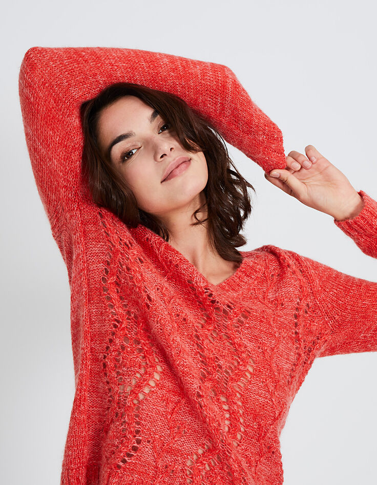 Pull rouge I.Code femme-1 Pull rouge I.Code femme-1