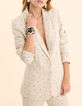 Veste de costume &eacute;crue imprim&eacute; micro fleurs I.Code-1