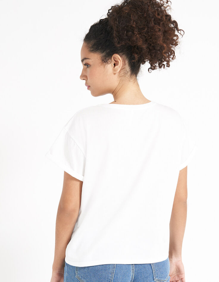 Tee-shirt neutre broderies noire poitrine I.Code-2