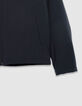 Marineblaue Herren-Steppjacke Stehkragen-8
