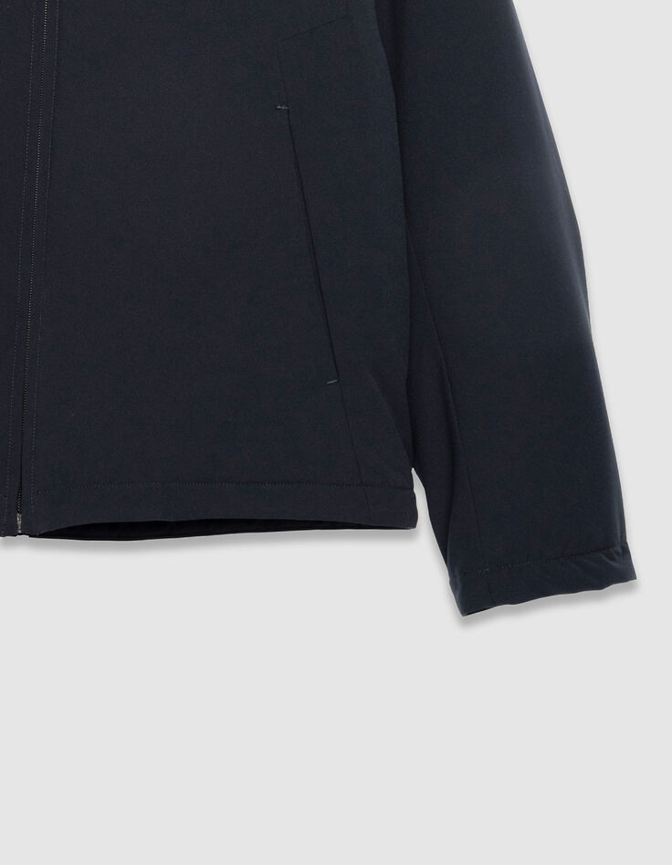 Marineblaue Herren-Steppjacke Stehkragen-8
