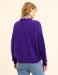 Cárdigan morado de punto calado de fantasía I.Code-5