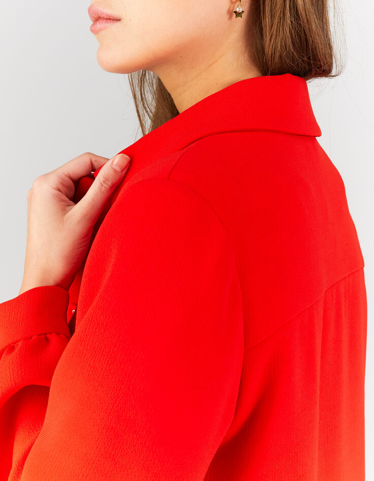 I.Code cherry non-lined coat-3