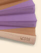I.Code wooden fan with slogan and camel stripes-3
