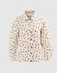 Chaqueta vaquera crudo estampado florecitas rock I.Code -5