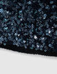 Blaues Damen-Top mit Pailletten wendbar-4
