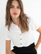 Korte jumpsuit zwart en wit twee materialen I.Code-5