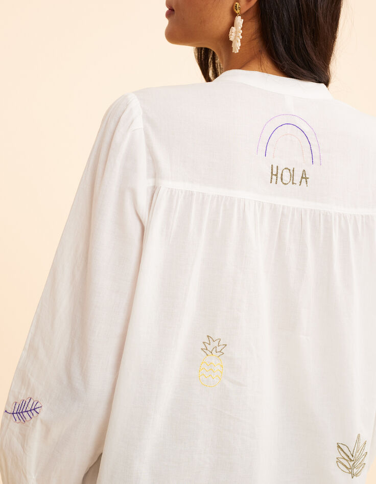 White shirt with I.Code color embroidery-6