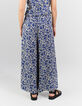 I.Code cobalt XL flower print wide-leg trousers-3