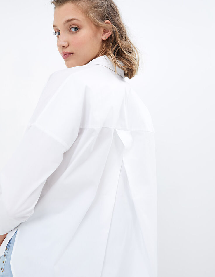 Camisa blanca con cierre a presi&oacute;n Icode-5