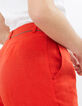 Pantalon carotte flamme en lin I.Code-4